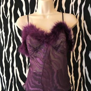 Sexy Purple Lingerie With Feathers