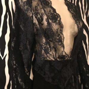 Black Lace Bed Jacket