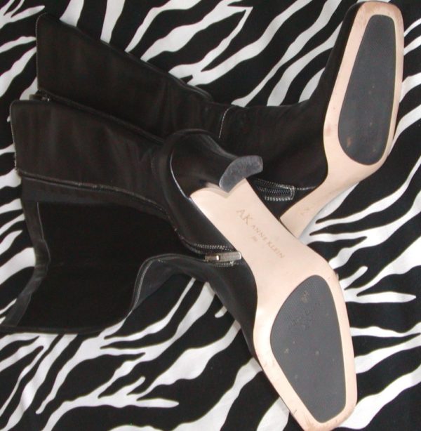 Anne Klein Black Leather Boots