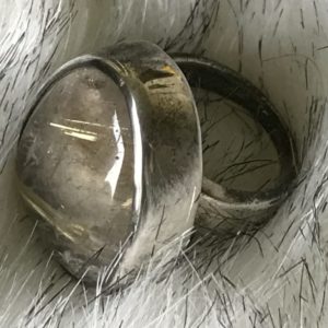 Genuine Rutile Topaz Sterling Silver Ring