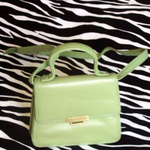 Neon Green Leather Purse