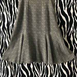 Black And White Silk Skirt