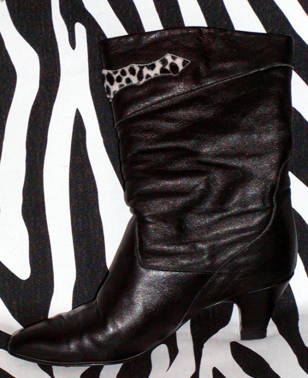 Warm Black Leather Boots