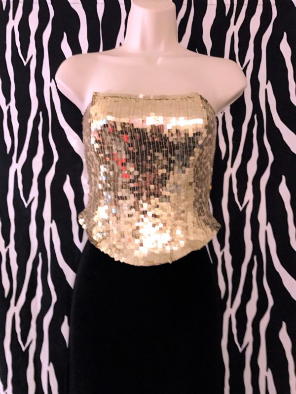 Gold Sequin Bustier