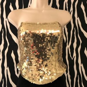 Gold Sequin Bustier