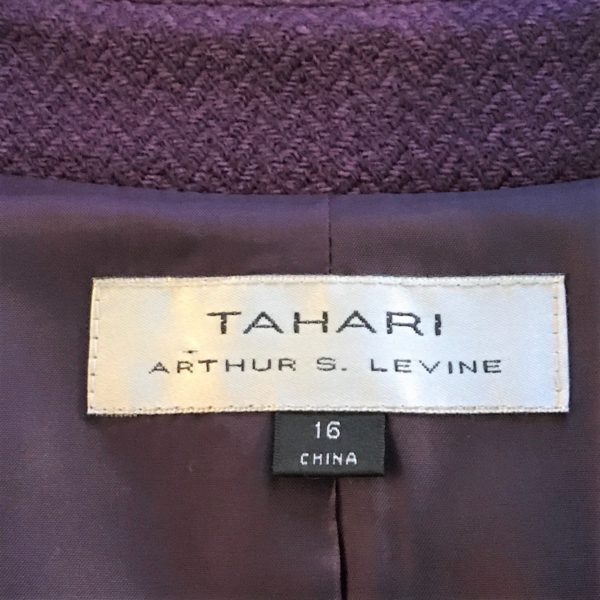 Purple Tahari Skirt Suit