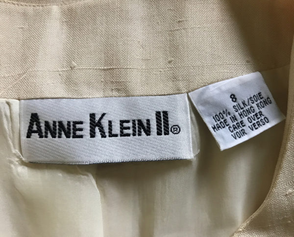 Vintage Anne Klein Silk Skirt Suit