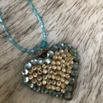 Swarovski Crystals Heart Pendant Turquoise