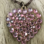 Lavender Swarovski Crystals Heart Pendant