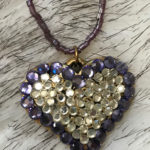 Swarovski Crystals Purple Heart Pendant