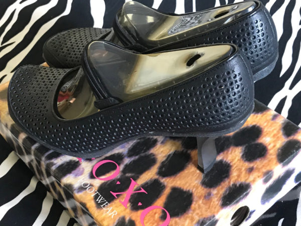 Xoxo Black Mary Jane Shoes With Kitten Heels