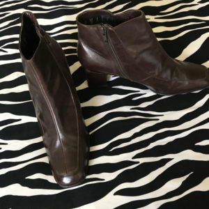 Brown Leather Italian Ankle Boots