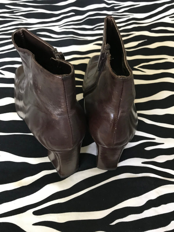 Brown Leather Italian Ankle Boots