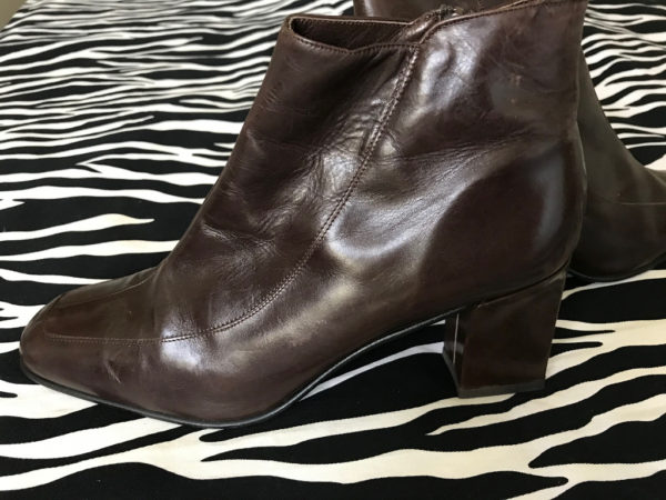 Brown Leather Italian Ankle Boots