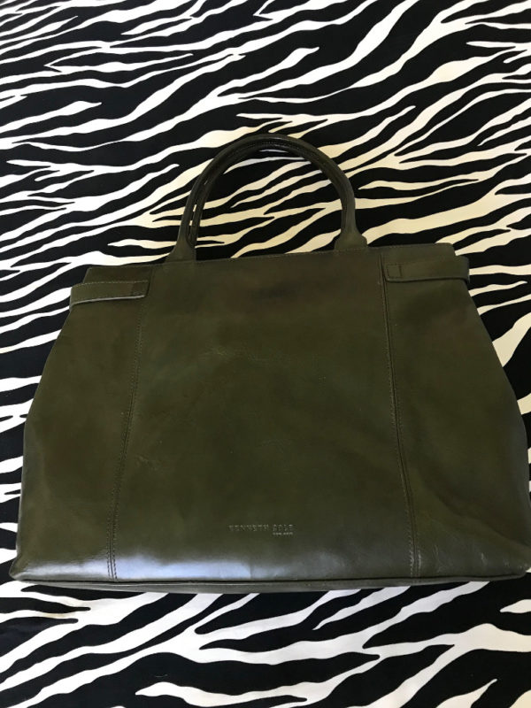 Dark Green Kenneth Cole Leather Satchel