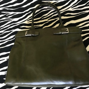 Dark Green Kenneth Cole Leather Satchel