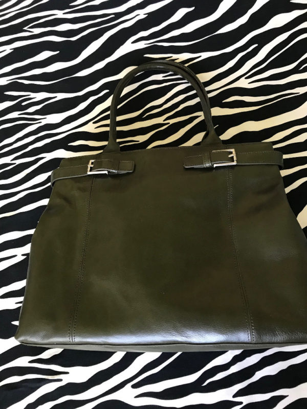 Dark Green Kenneth Cole Leather Satchel