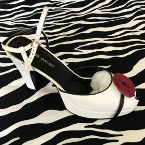 Nine West White Platform Sandals