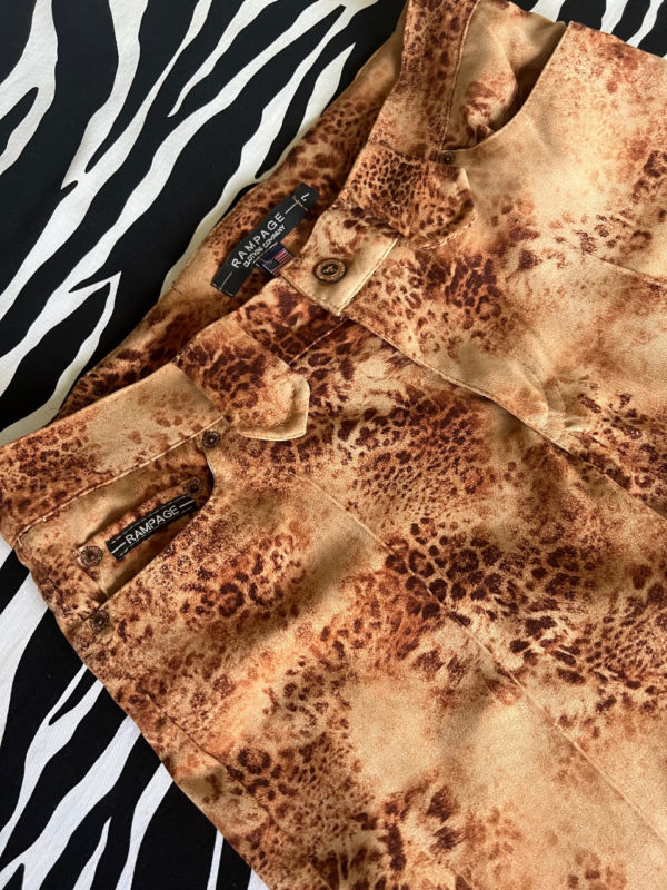 Rampage Jeans Wild Animal Print Faux Suede