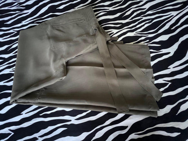 Rampage Olive Green Silk Pants