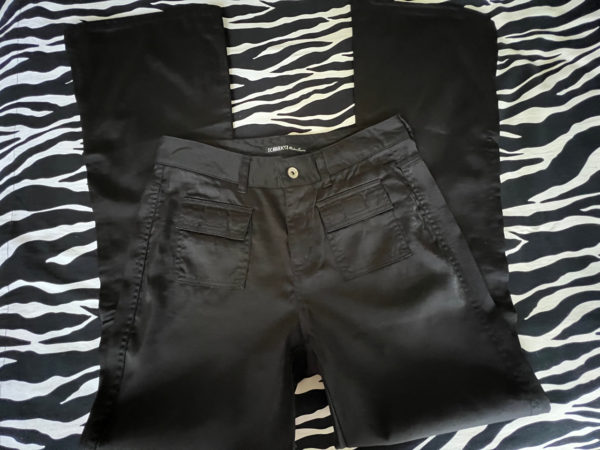 Sharp Black High-Waisted Nylon Z. Cavaricci Jeans