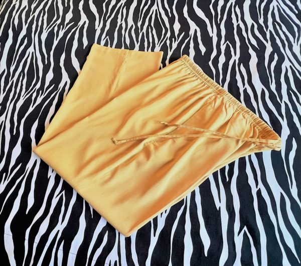 Yellow High-Waist Tommy Bahama Silk Pants